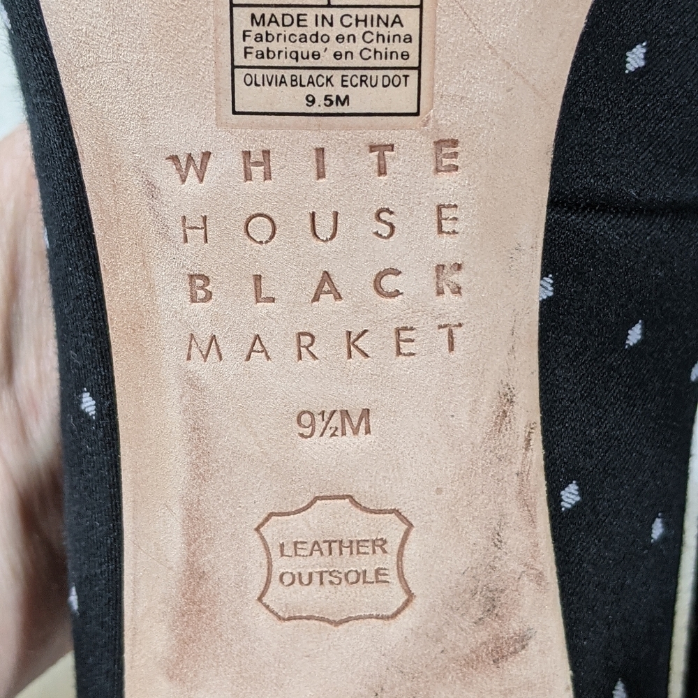 White House Black Market Poke A Dot Pumps Heels - Picture 5 of 9